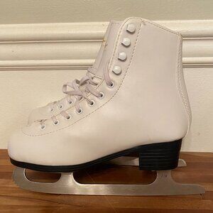 Ice Skates by American Athletic Girls Youth Size 5 White Ice Figure Skating Shoe